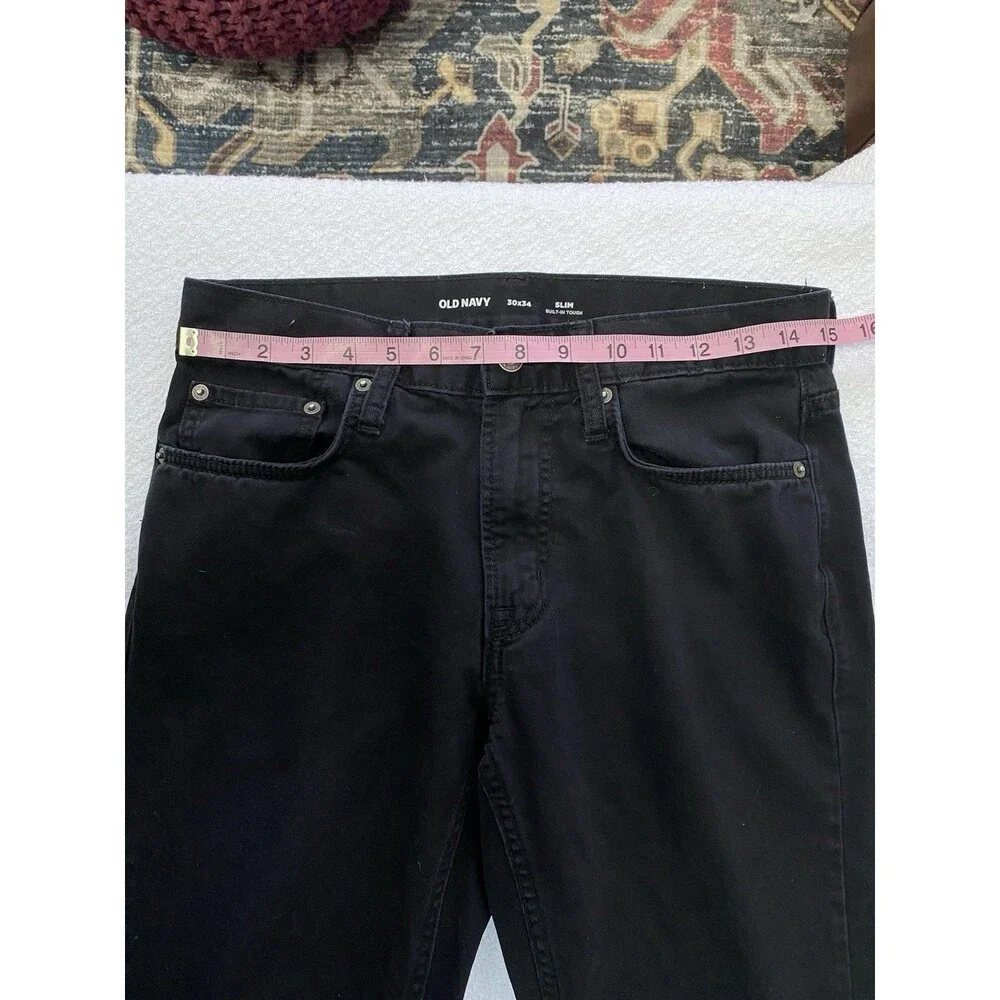 Old Navy Men's Slim Built-In Tough Jeans - Black Jack - 30x34